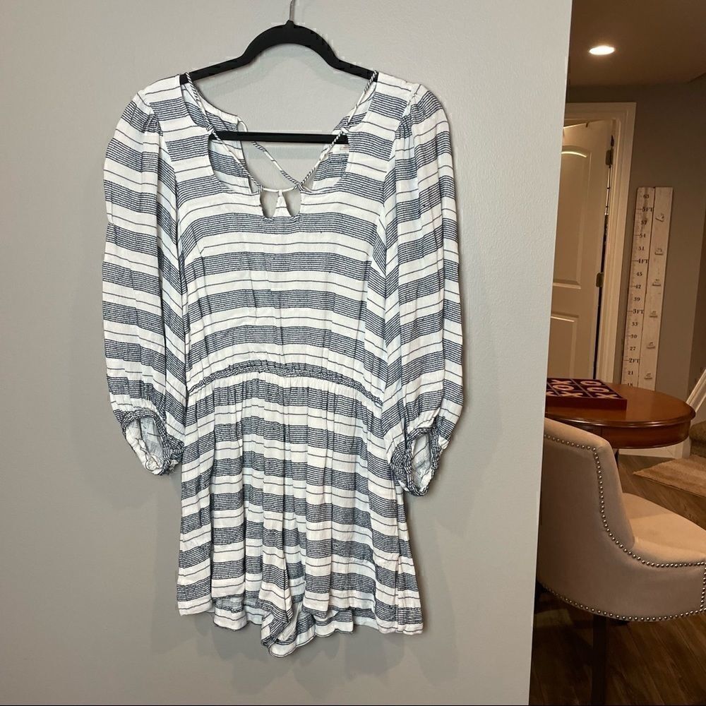 Holding Horses Striped Romper Small
